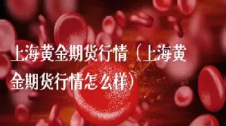 上海黄金期货最新行情(上海黄金期货最新行情走势)