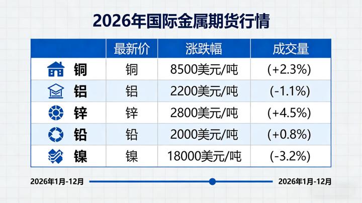 国际金属期货行情2026年呈现哪些特征?影响因素及走势预判解析