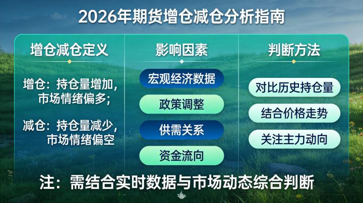 期货增仓减仓怎么看？2026年实操指南