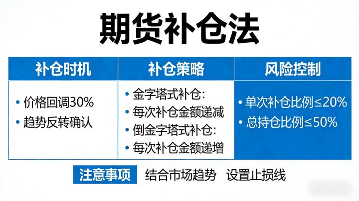 期货补仓法 2026 年正确应用逻辑与实操风险防控核心要点是什么?