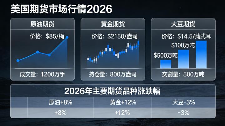 美国期货市场行情 2026年核心品种走势及影响因素是什么?