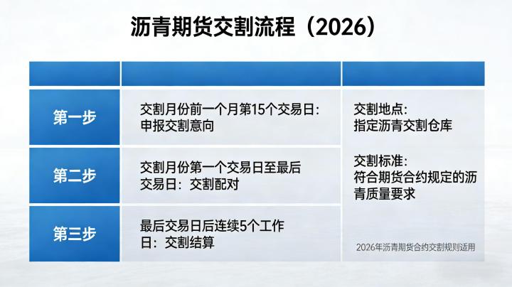 沥青期货交割 2026 年核心规则与流程是什么?参与主体该做好哪些准备与风险防控