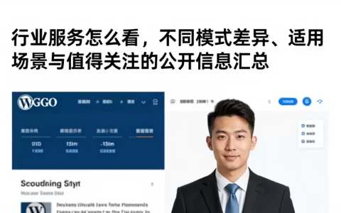 行业服务怎么看，不同模式差异、适用场景与值得关注的公开信息汇总