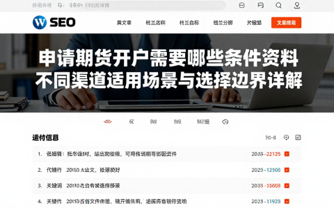 申请期货开户需要哪些条件资料不同渠道适用场景与选择边界详解