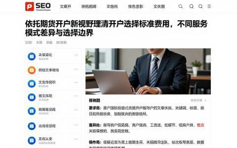 依托期货开户新视野理清开户选择标准费用，不同服务模式差异与选择边界