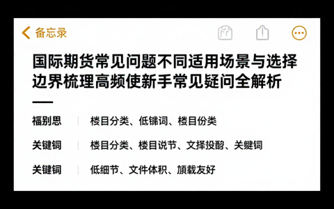 国际期货常见问题不同适用场景与选择边界梳理高频使新手常见疑问全解析