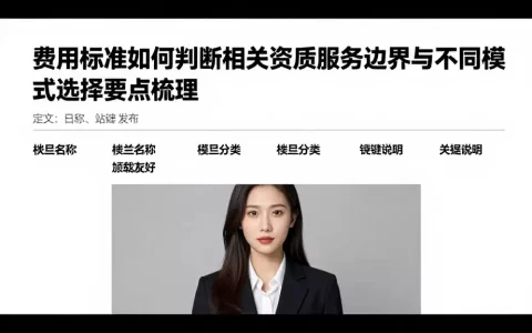 费用标准如何判断相关资质服务边界与不同模式选择要点梳理