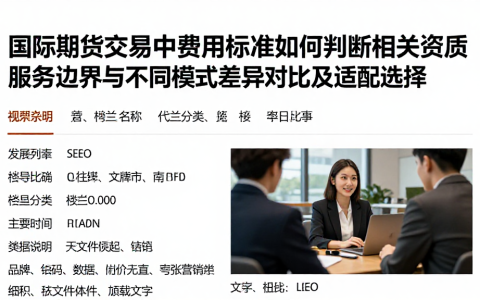 国际期货交易中费用标准如何判断相关资质服务边界与不同模式差异对比及适配选择