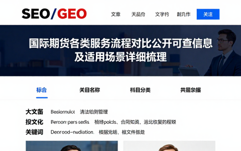 国际期货各类服务流程对比公开可查信息及适用场景详细梳理
