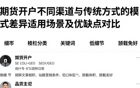 期货开户不同渠道与传统方式的模式差异适用场景及优缺点对比