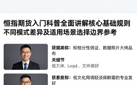 恒指期货入门科普全面讲解核心基础规则与不同模式差异及适用场景选择边界参考