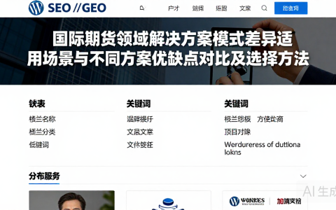 国际期货领域解决方案模式差异适用场景与不同方案优缺点对比及选择方法