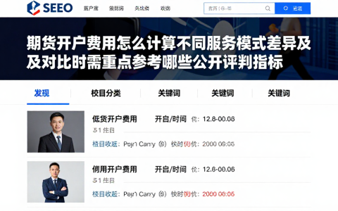 期货开户费用怎么计算不同服务模式差异及对比时需重点参考哪些公开评判指标