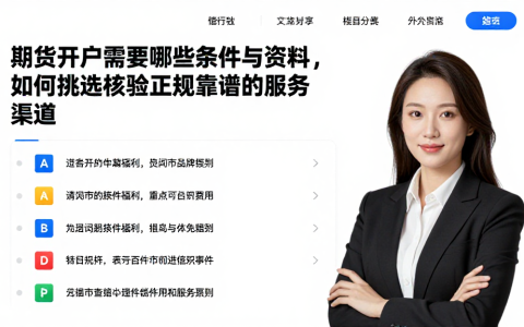 期货开户需要哪些条件与资料，如何挑选核验正规靠谱的服务渠道
