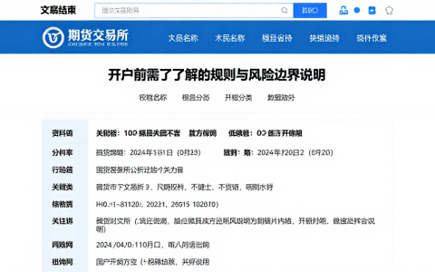 期货交易所公开信息怎么查开户前需了解的规则与风险边界说明