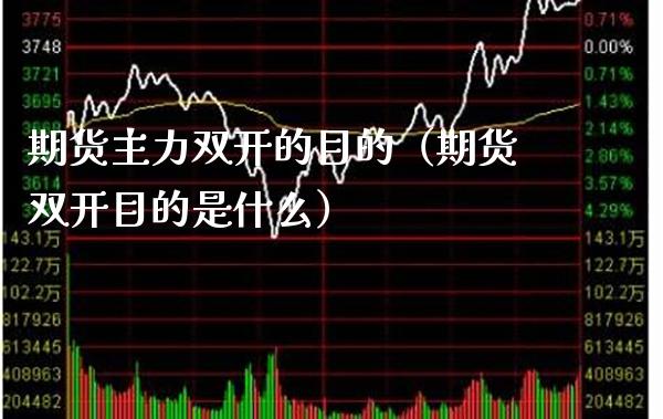 期货主力双开的目的（期货双开目的是什么）