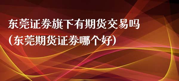 东莞证券旗下有期货交易吗(东莞期货证券哪个好)_https://www.boyangwujin.com_期货直播间_第1张