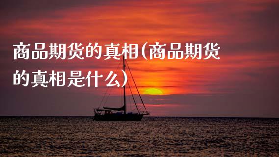 商品期货的真相(商品期货的真相是什么)_https://www.boyangwujin.com_期货直播间_第1张