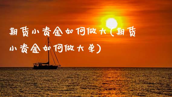 期货小资金如何做大(期货小资金如何做大单)_https://www.boyangwujin.com_黄金期货_第1张