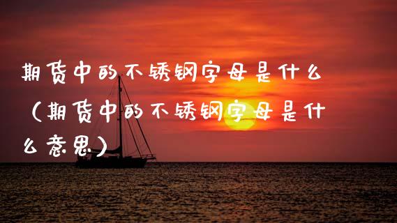 期货中的不锈钢字母是什么（期货中的不锈钢字母是什么意思）_https://www.boyangwujin.com_纳指期货_第1张