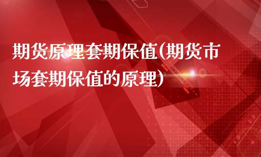 期货原理套期保值(期货市场套期保值的原理)_https://www.boyangwujin.com_恒生指数_第1张