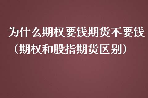 为什么期权要钱期货不要钱（期权和股指期货区别）