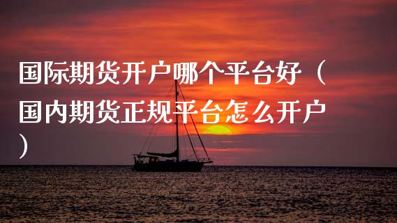 国际期货开户哪个平台好（国内期货正规平台怎么开户）