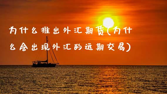 为什么推出外汇期货(为什么会出现外汇的远期交易)_https://www.boyangwujin.com_恒生指数_第1张