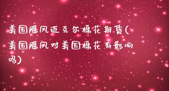 美国飓风迈克尔棉花期货(美国飓风对美国棉花有影响吗)_https://www.boyangwujin.com_原油期货_第1张