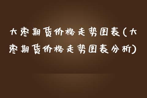 大枣期货价格走势图表(大枣期货价格走势图表分析)