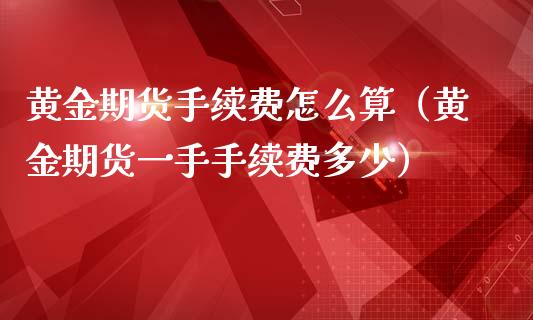 黄金期货手续费怎么算（黄金期货一手手续费多少）