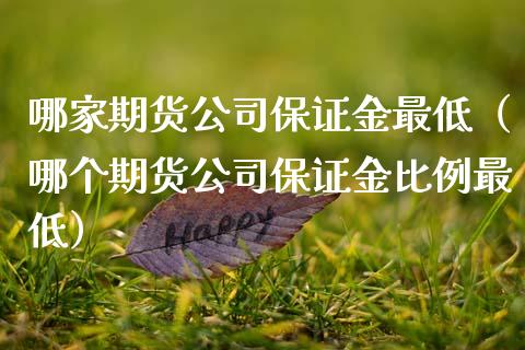 哪家期货公司保证金最低（哪个期货公司保证金比例最低）_https://www.boyangwujin.com_黄金期货_第1张