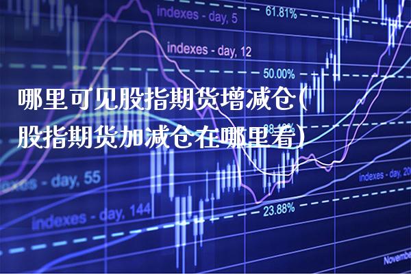 哪里可见股指期货增减仓(股指期货加减仓在哪里看)