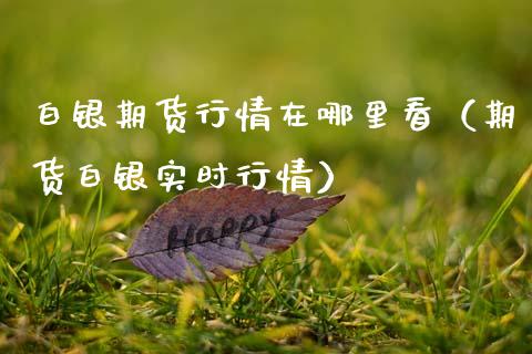 白银期货行情在哪里看（期货白银实时行情）_https://www.boyangwujin.com_恒生指数_第1张