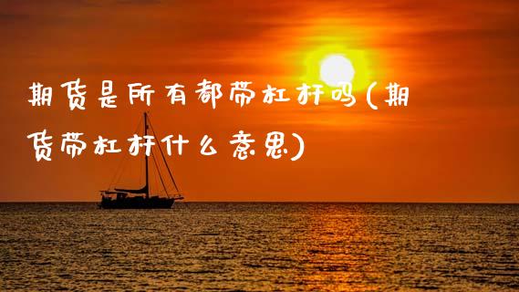 期货是所有都带杠杆吗(期货带杠杆什么意思)_https://www.boyangwujin.com_期货直播间_第1张