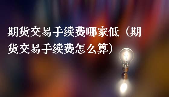 期货交易手续费哪家低（期货交易手续费怎么算）