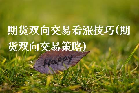 期货双向交易看涨技巧(期货双向交易策略)_https://www.boyangwujin.com_原油直播间_第1张