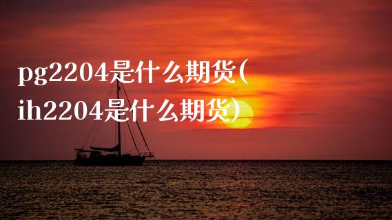 pg2204是什么期货(ih2204是什么期货)