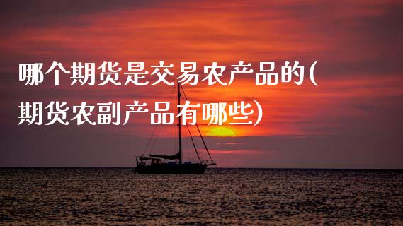 哪个期货是交易农产品的(期货农副产品有哪些)
