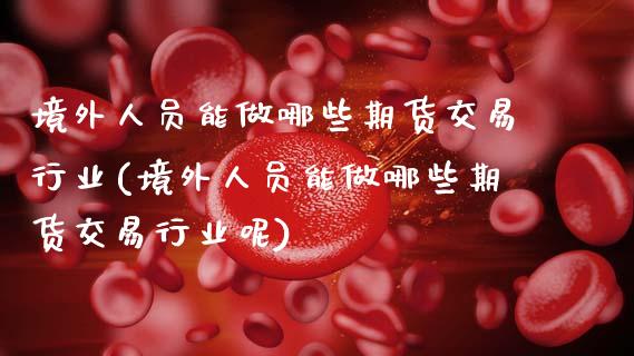 境外人员能做哪些期货交易行业(境外人员能做哪些期货交易行业呢)_https://www.boyangwujin.com_期货直播间_第1张