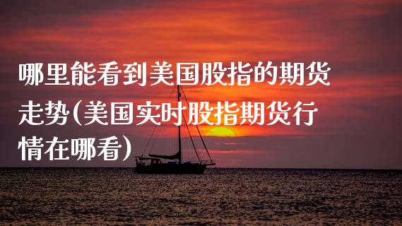 哪里能看到美国股指的期货走势(美国实时股指期货行情在哪看)_https://www.boyangwujin.com_期货科普_第1张