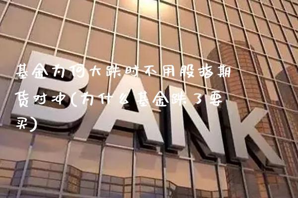 基金为何大跌时不用股指期货对冲(为什么基金跌了要买)_https://www.boyangwujin.com_期货直播间_第1张
