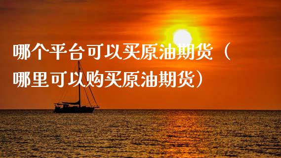 哪个平台可以买原油期货（哪里可以购买原油期货）