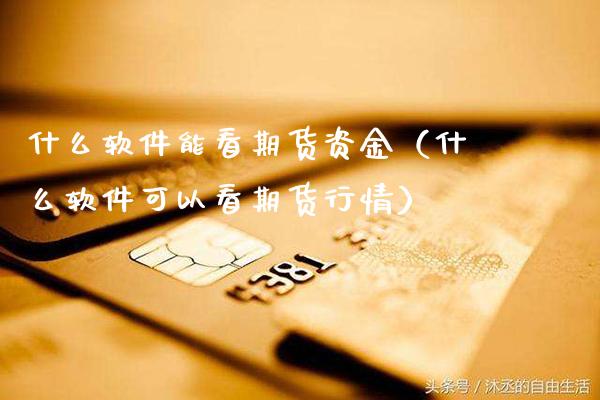 什么软件能看期货资金（什么软件可以看期货行情）_https://www.boyangwujin.com_原油期货_第1张
