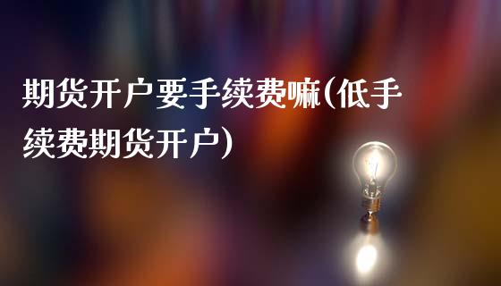 期货开户要手续费嘛(低手续费期货开户)_https://www.boyangwujin.com_期货直播间_第1张