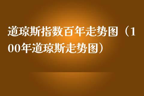 道琼斯指数百年走势图（100年道琼斯走势图）_https://www.boyangwujin.com_期货直播间_第1张