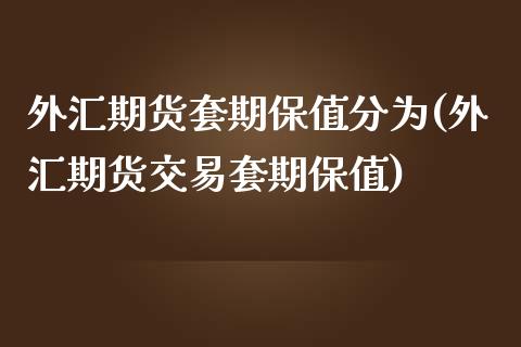外汇期货套期保值分为(外汇期货交易套期保值)_https://www.boyangwujin.com_期货直播间_第1张