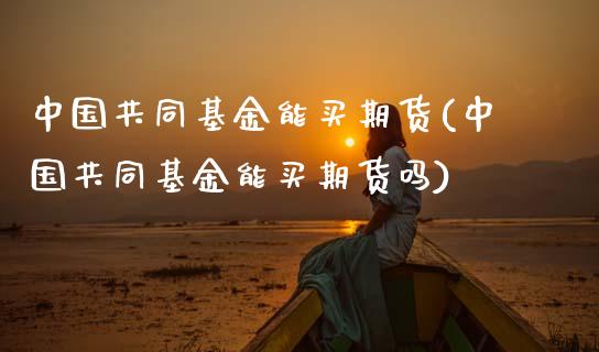 中国共同基金能买期货(中国共同基金能买期货吗)