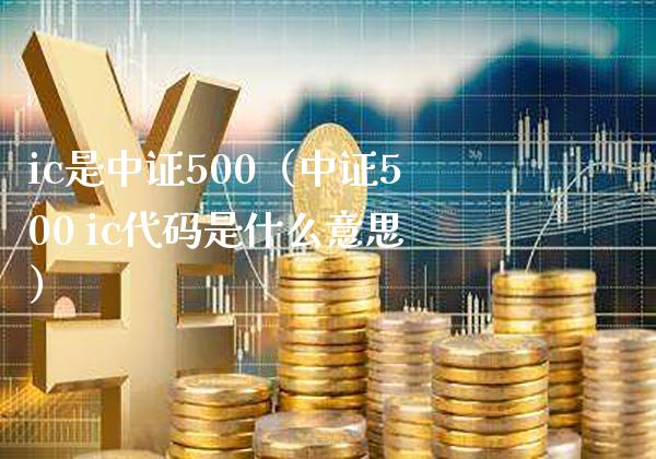 ic是中证500（中证500 ic代码是什么意思）_https://www.boyangwujin.com_期货直播间_第1张
