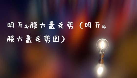 明天a股大盘走势（明天a股大盘走势图）_https://www.boyangwujin.com_期货直播间_第1张